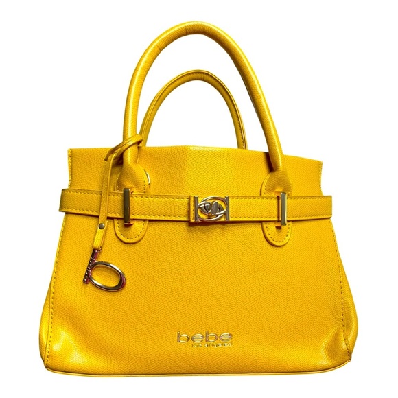 New Condition! BEBE Mustard Yellow Tote - Picture 1 of 9